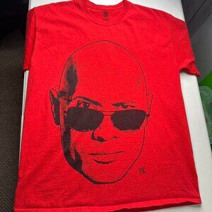 Red and black The Rock tee Size Large